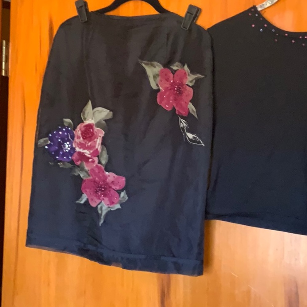 Donna Morgan black skirt set size 6